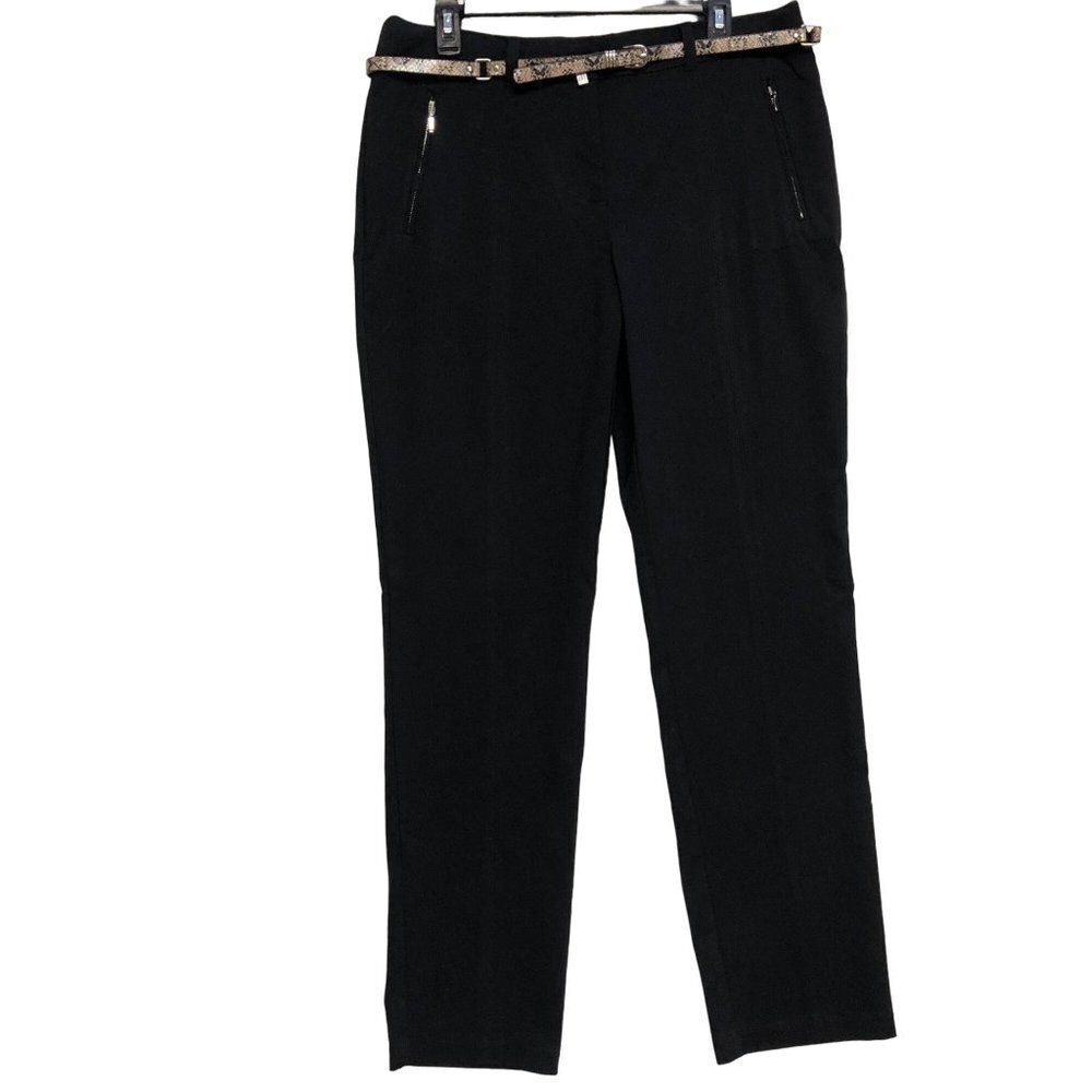 JM COLLECTION PANT W/ ANIMAL PRINT BELT 12‎ NEW WITH TAG
